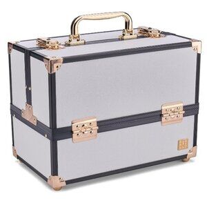 Caboodles Women's Make Me Over Train Case, White